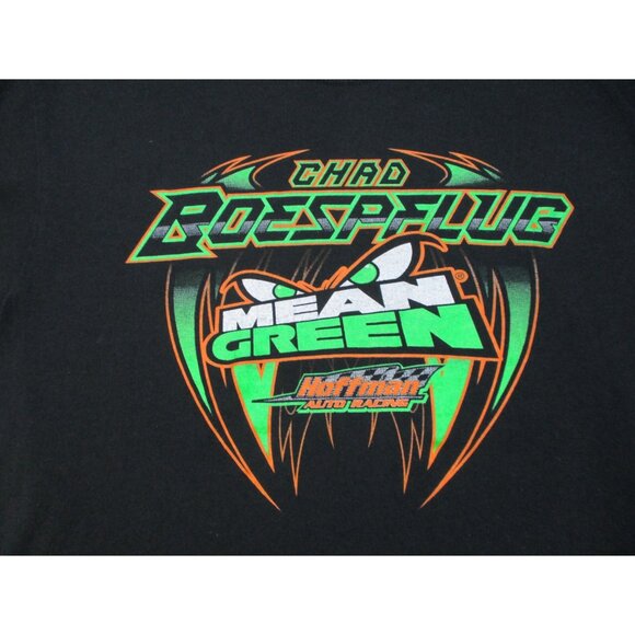 Sprint Car Shirt Mens Medium Chad Boespflug Dirt Track Auto Racing Mean Green 69 - Picture 3 of 7